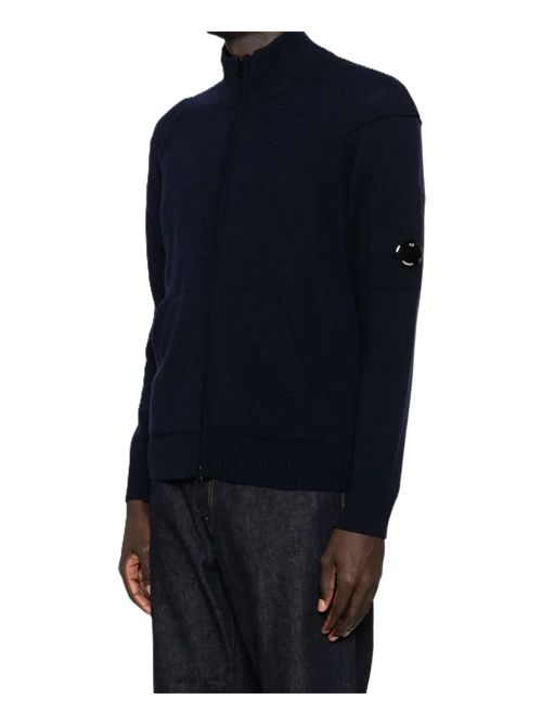 Cardigan lana con zip C.P. COMPANY | RFCMKN708A-110149A888 TOTAL ECLIPSE